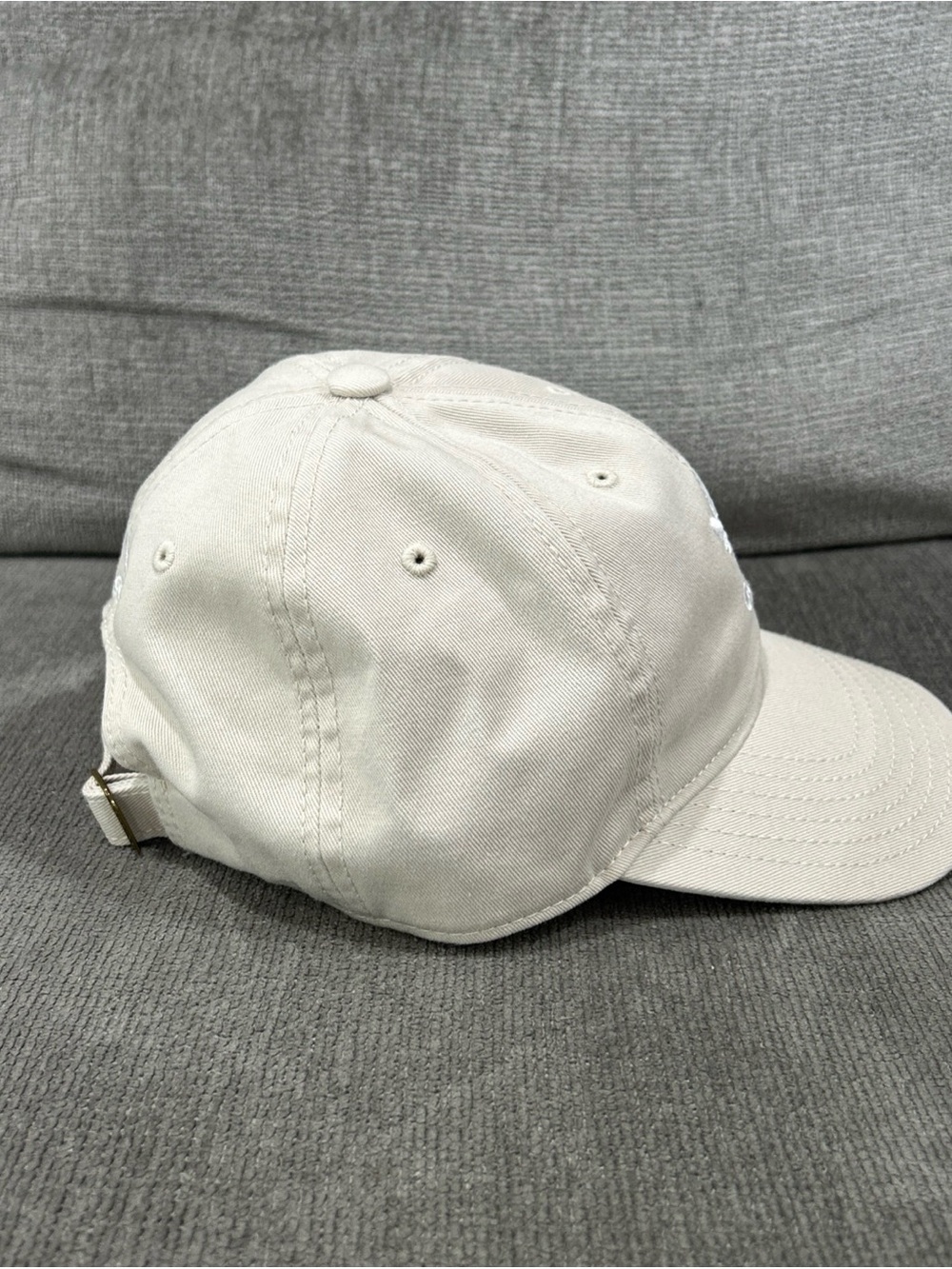 Adidas Baseball Cap Hat Logo Women’s Adjustable Beige Khaki - Picture 6 of 9